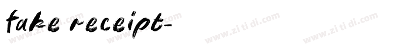 fake receipt字体转换